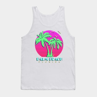 Palm Beach Florida Palm Trees Sunset Tank Top